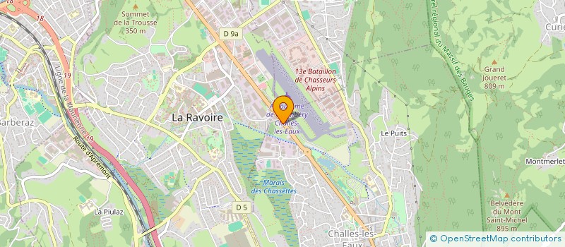 localisation de l'entreprise LES AILES à LA RAVOIRE