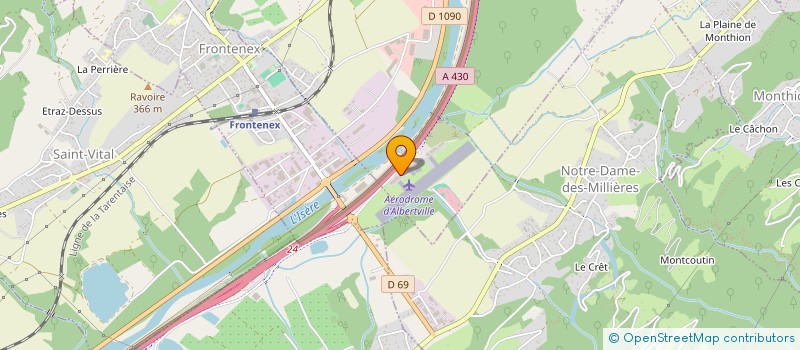 localisation de l'entreprise LES AILES ANCIENNES DE SAVOIE (MUSEE DEPARTEMENTAL SAVOYARD DE L'AIR - JACQUES BERTRAND)  TOURNON