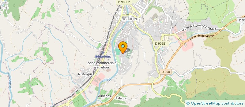 localisation de l'entreprise LES AILES AU COEUR D'ORB  BEDARIEUX