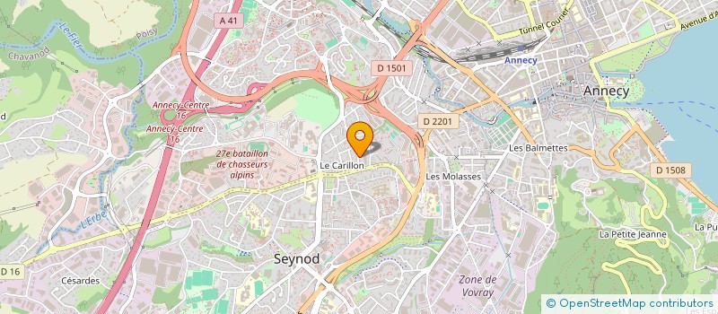 localisation de l'entreprise LES AILES BLEUES à ANNECY