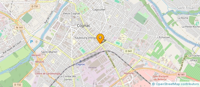 localisation de l'entreprise LES AILES COGNACAISES - PLANEURS à COGNAC