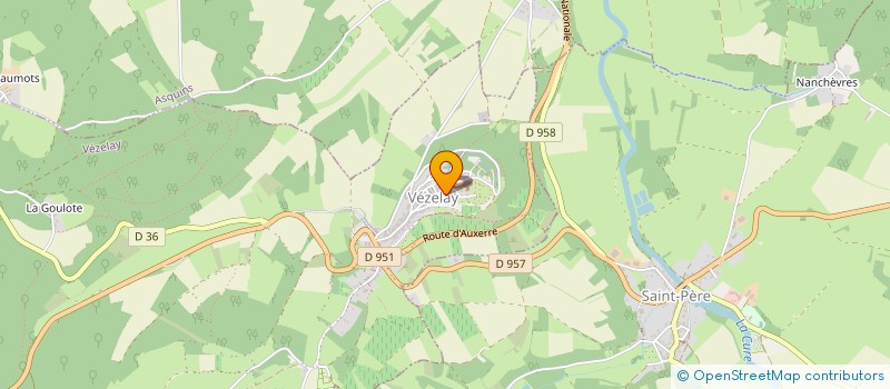 localisation de l'entreprise LES AILES DE KALYS  VEZELAY