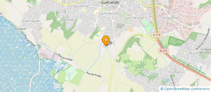 localisation de l'entreprise LES AILES DE L ART à GUERANDE