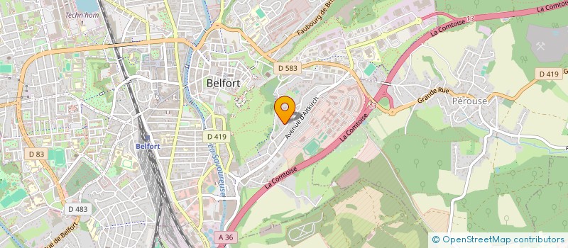 localisation de l'entreprise LES AILES DE LA SOLIDARITE à BELFORT