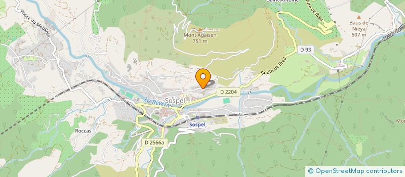 localisation de l'entreprise LES AILES DE SOSPEL à NICE