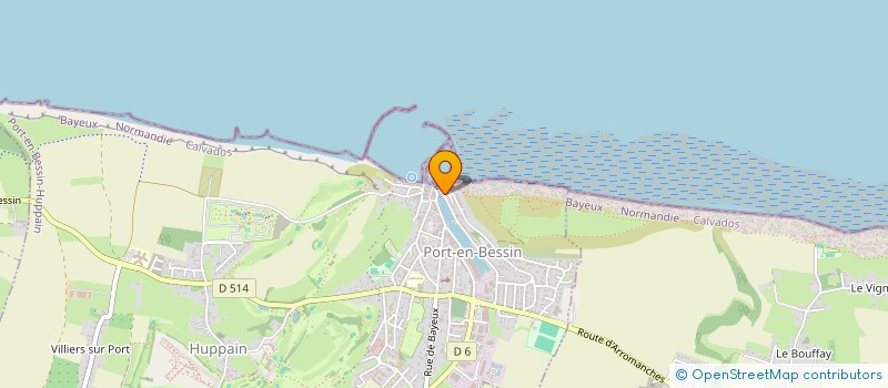 localisation de l'entreprise LES AILES DU BESSIN  PORT-EN-BESSIN-HUPPAIN