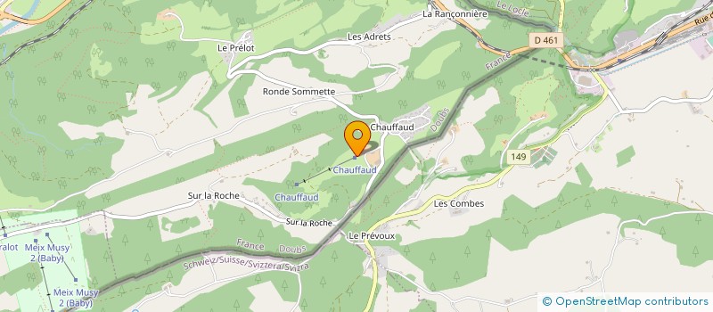 localisation de l'entreprise LES AILES DU VAL DE MORTEAU  VILLERS-LE-LAC