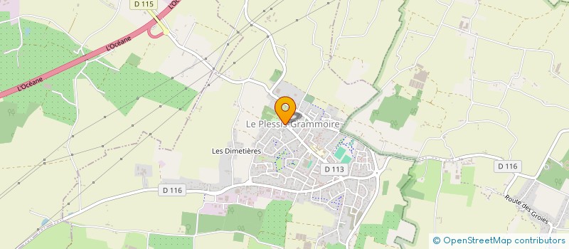 localisation de l'entreprise LES AILES PLESSIAISES  LE PLESSIS-GRAMMOIRE