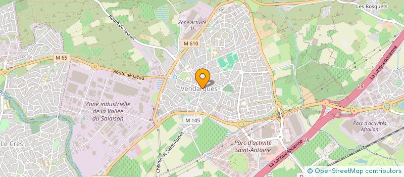 localisation de l'entreprise LES AINES DE LA CADOULE à VENDARGUES