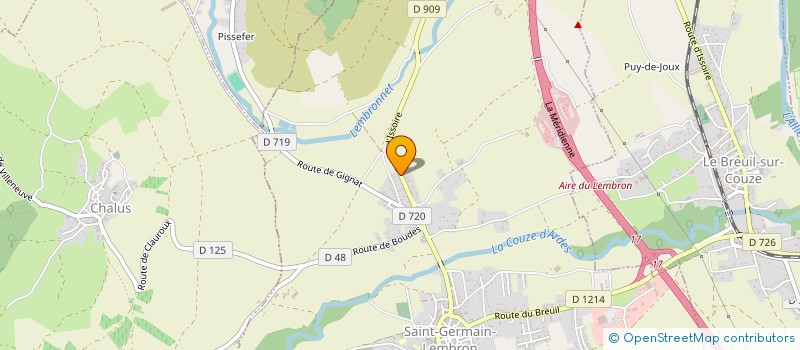 localisation de l'entreprise LES AINES DU BREUIL  LE BREUIL-SUR-COUZE