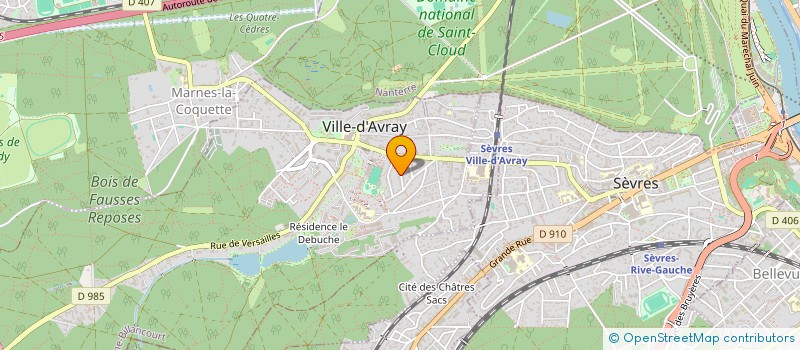 localisation de l'entreprise LES AIRELLES  VILLE-D'AVRAY