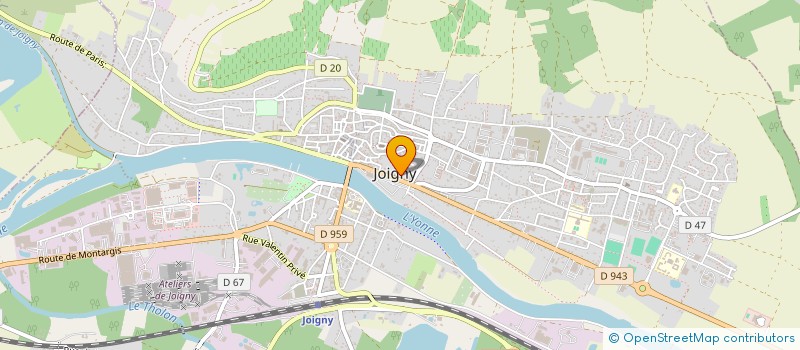 localisation de l'entreprise LES AIRS DU TEMPS  JOIGNY