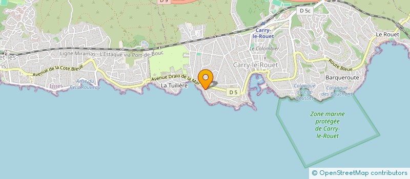 localisation de l'entreprise LES AJONCS à CARRY-LE-ROUET