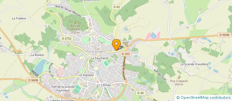 localisation de l'entreprise LES AJONCS  POUZAUGES