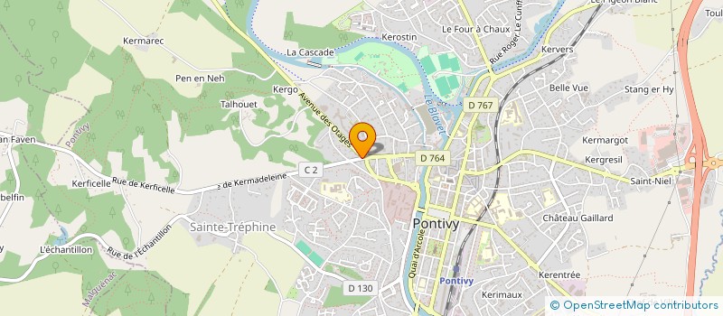 localisation de l'entreprise LES AJONCS  PONTIVY