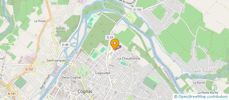 localisation de l'entreprise LES AKAFFIAS à COGNAC