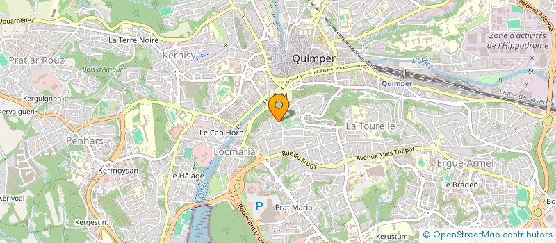 localisation de l'entreprise LES ALALACLUBISTES à QUIMPER