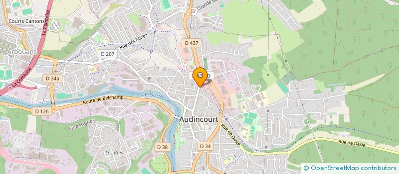 localisation de l'entreprise LES ALAMBICS à AUDINCOURT