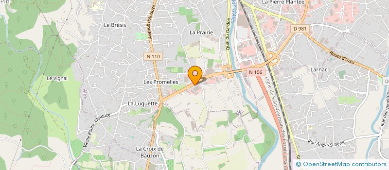 localisation de l'entreprise LES ALBIZIAS  ALES