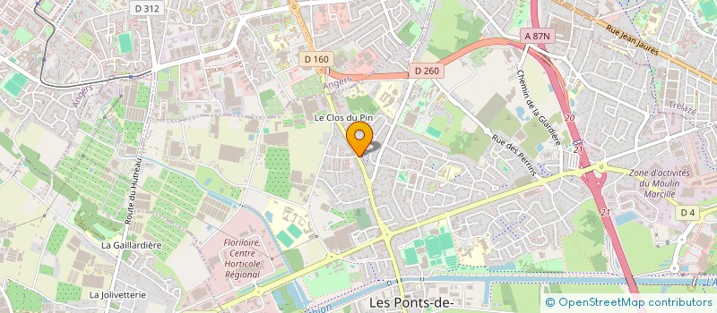 localisation de l'entreprise LES ALBIZIAS  LES PONTS-DE-CE