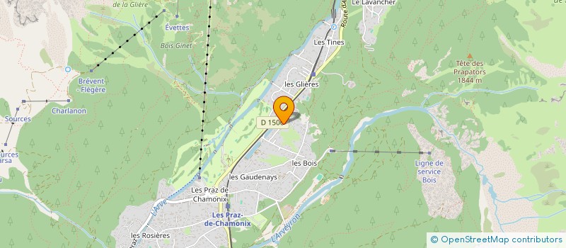 localisation de l'entreprise LES ALISIERS à CHAMONIX-MONT-BLANC