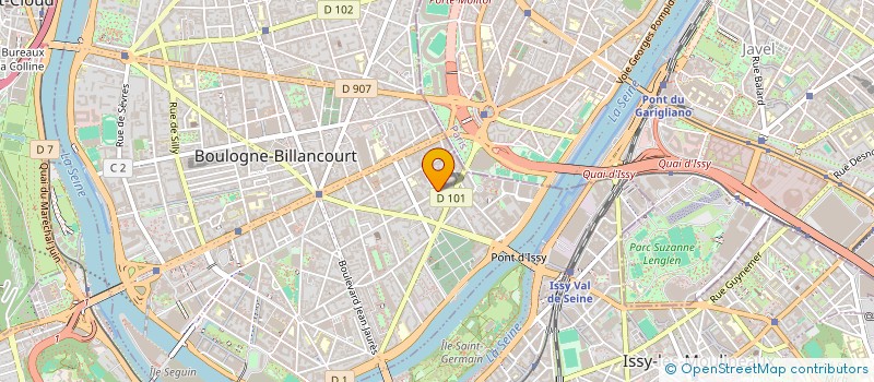 localisation de l'entreprise LES ALIZES 2020 à BOULOGNE-BILLANCOURT