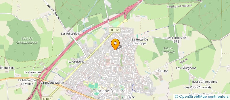 localisation de l'entreprise LES ALIZES  THORIGNE-FOUILLARD