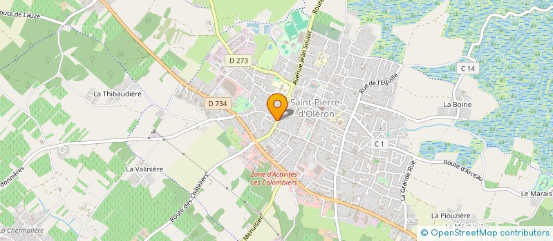 localisation de l'entreprise LES ALIZES  SAINT-PIERRE-D'OLERON