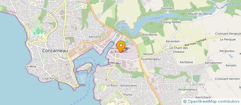 localisation de l'entreprise LES ALIZES  CONCARNEAU