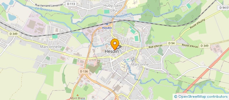 localisation de l'entreprise LES ALIZES  HESDIN