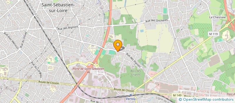 localisation de l'entreprise LES ALLAMANDAS à SAINT-SEBASTIEN-SUR-LOIRE