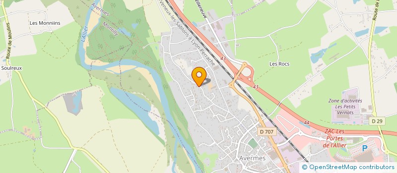 localisation de l'entreprise LES ALLEES 3A  CLERMONT-FERRAND