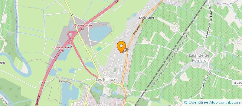localisation de l'entreprise LES ALLEES  LES BILLAUX