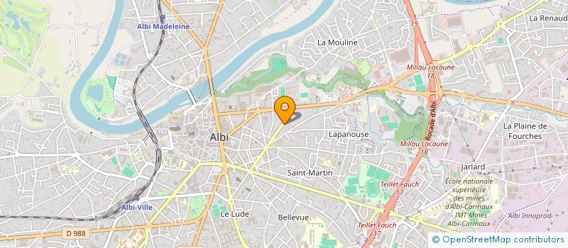 localisation de l'entreprise LES ALLEES DE VALMY  ALBI