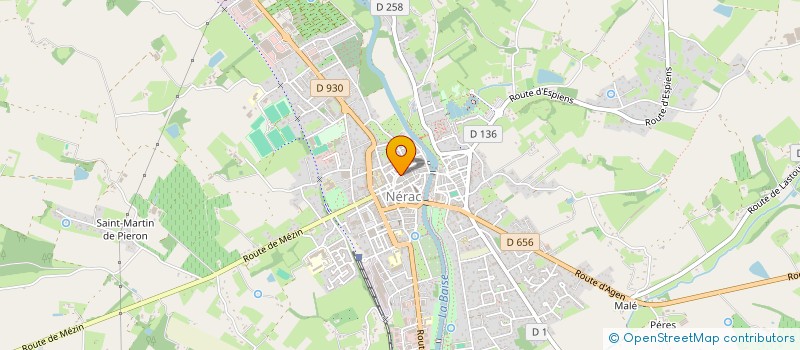 localisation de l'entreprise LES ALLEES DU CENTRE  NERAC