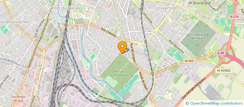 localisation de l'entreprise LES ALLEES DU PARC 2 à DIJON