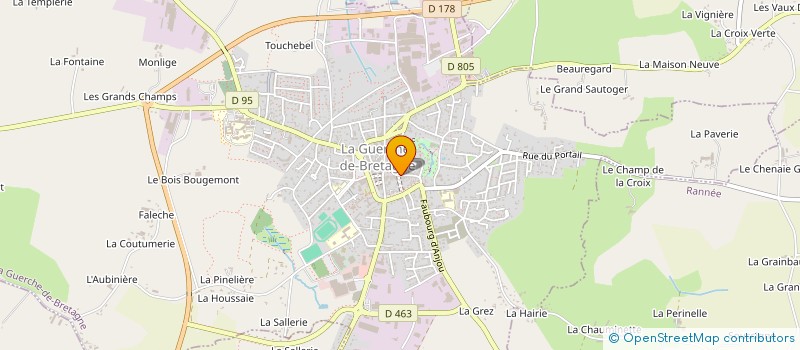 localisation de l'entreprise LES ALLEUX  LA GUERCHE-DE-BRETAGNE