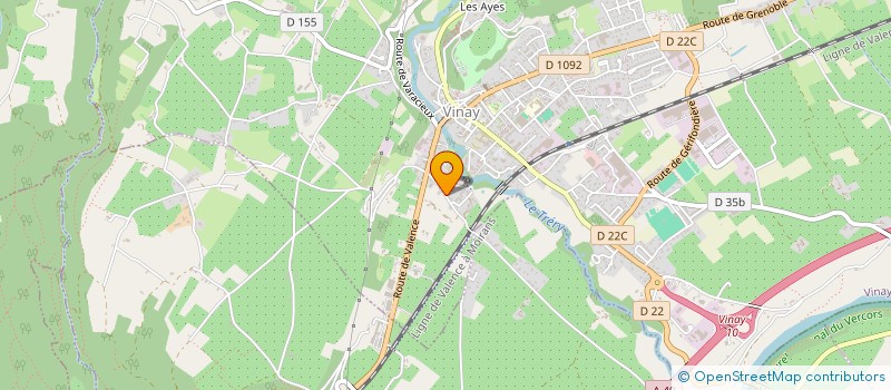 localisation de l'entreprise LES ALLIERES  VINAY