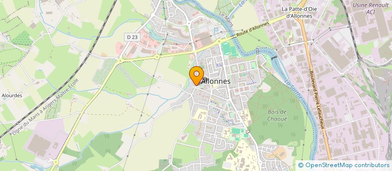 localisation de l'entreprise LES ALLONNAIS DU VIEUX BOURG à ALLONNES