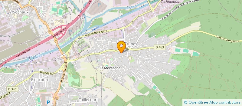 localisation de l'entreprise LES ALOUETTES  ETUPES