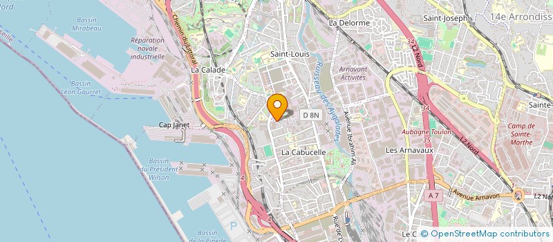 localisation de l'entreprise LES ALPES à MARSEILLE