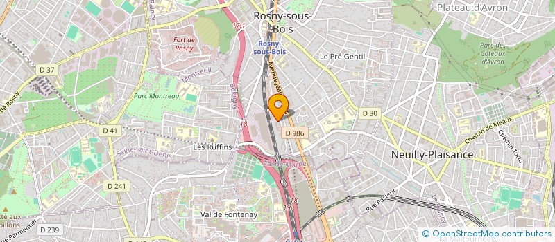 localisation de l'entreprise LES AMALDIES PRIVATE JACCUZZI à ROSNY-SOUS-BOIS