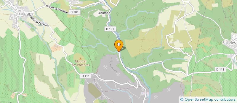 localisation de l'entreprise LES AMANDIERS  LASTOURS