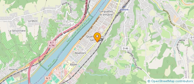 localisation de l'entreprise LES AMANDIERS  VIENNE