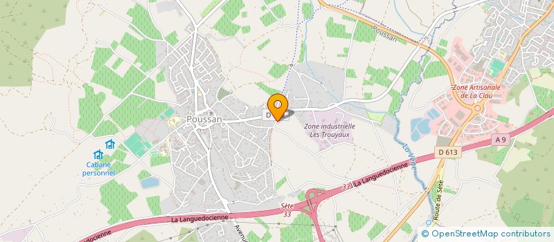 localisation de l'entreprise LES AMANDIERS  POUSSAN