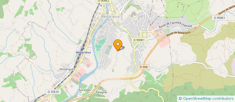 localisation de l'entreprise LES AMANDIERS  BEDARIEUX