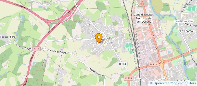 localisation de l'entreprise LES AMANDIERS  LA CHAPELLE-SAINT-AUBIN