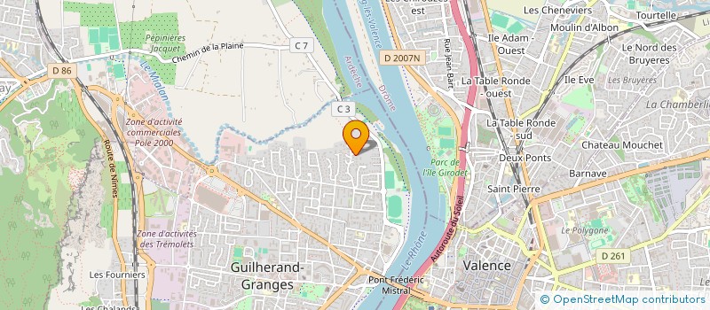 localisation de l'entreprise LES AMANDIERS à GUILHERAND-GRANGES