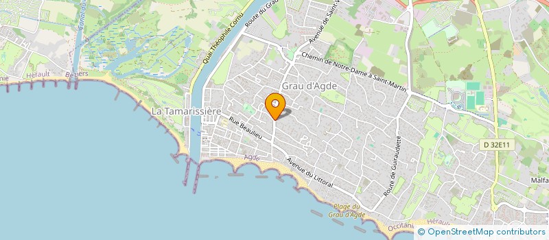 localisation de l'entreprise LES AMANDIERS  AGDE