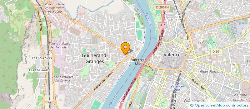 localisation de l'entreprise LES AMANDIERS à GUILHERAND-GRANGES
